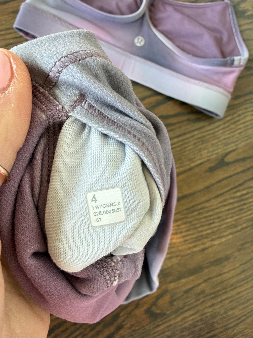 Lululemon Align High-Rise Short & Flow Y Bra Set Aurora Haze Purple Multi EUC - Picture 14 of 14